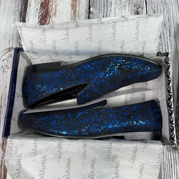 Amali Morris Royal Blue Slip-On Loafers Men’s Size 14 - Picture 6 of 9